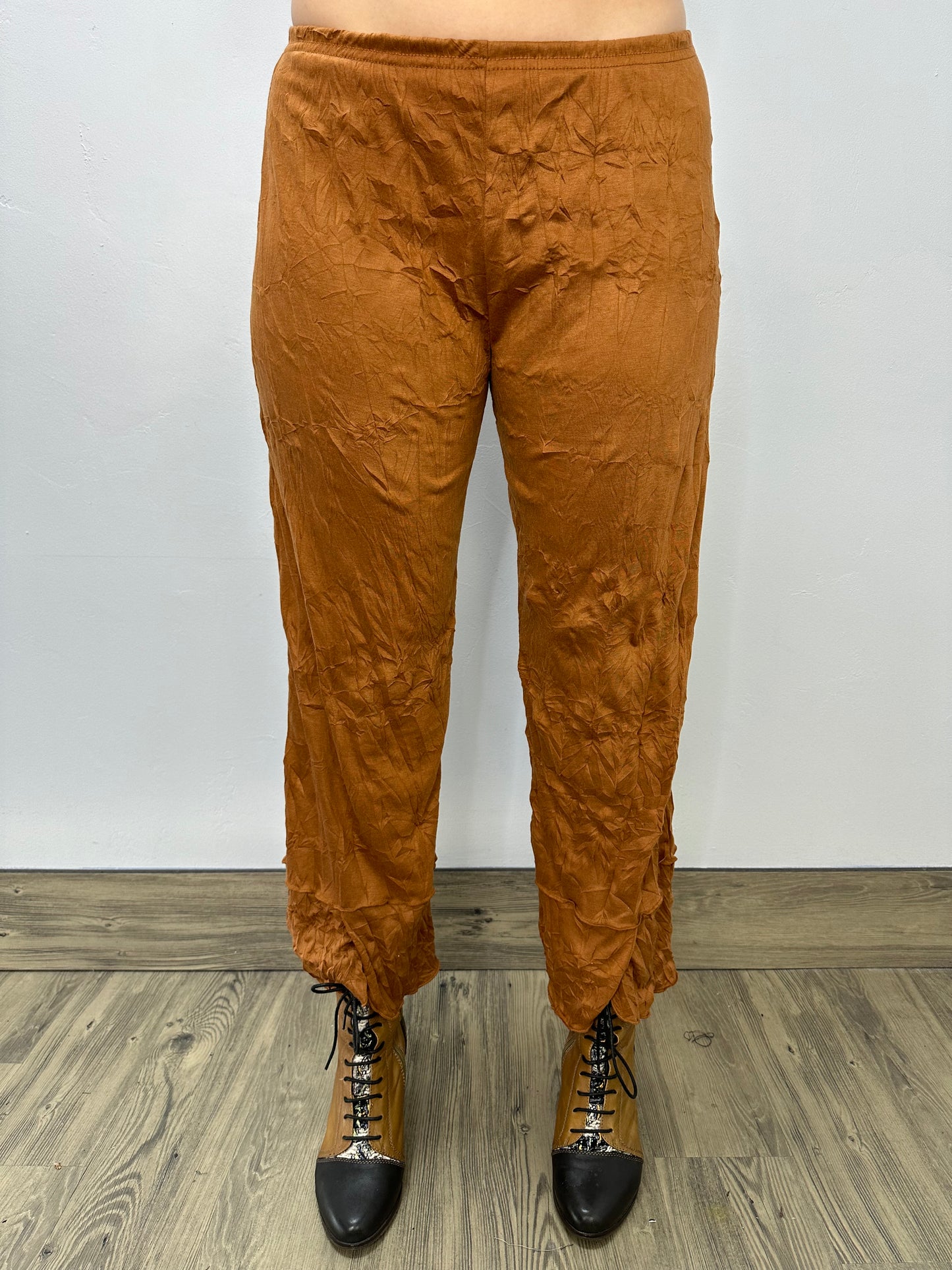 Copper Crinkle Full Length Pant