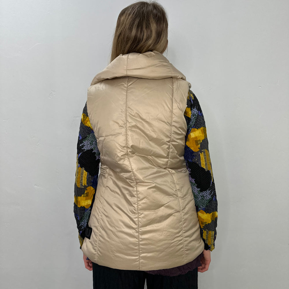 
                  
                    Beige Zip Up Puffer Vest
                  
                