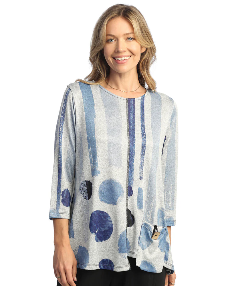 Sandra 2 Tone Hacci Tunic Top