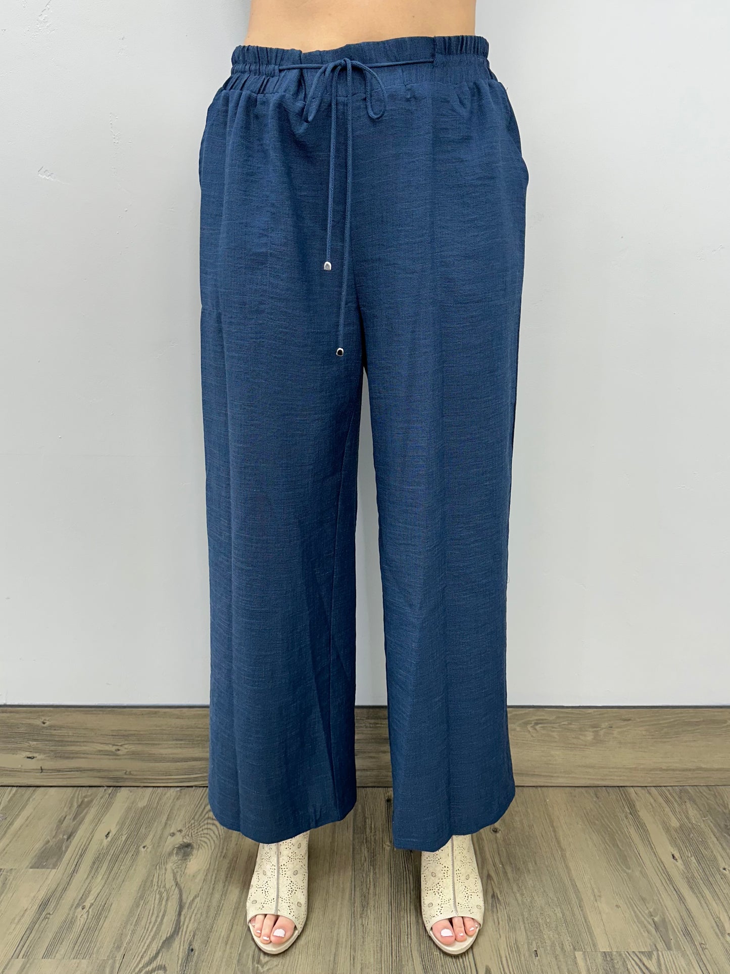 Indigo Full Length Tie Pant