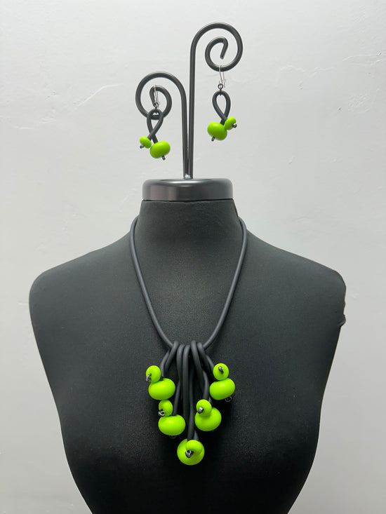 Green Abby Clusters Necklace