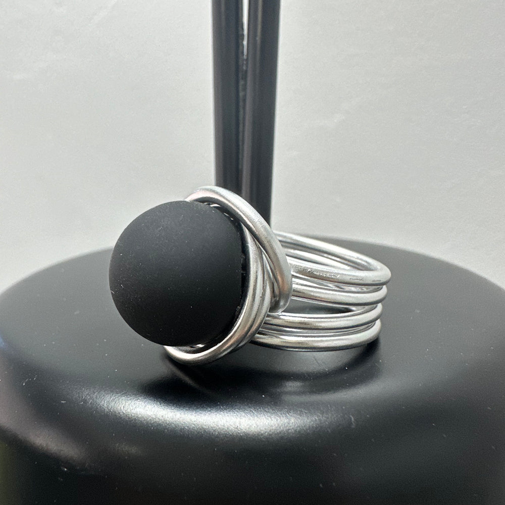 Black Acorn Ring