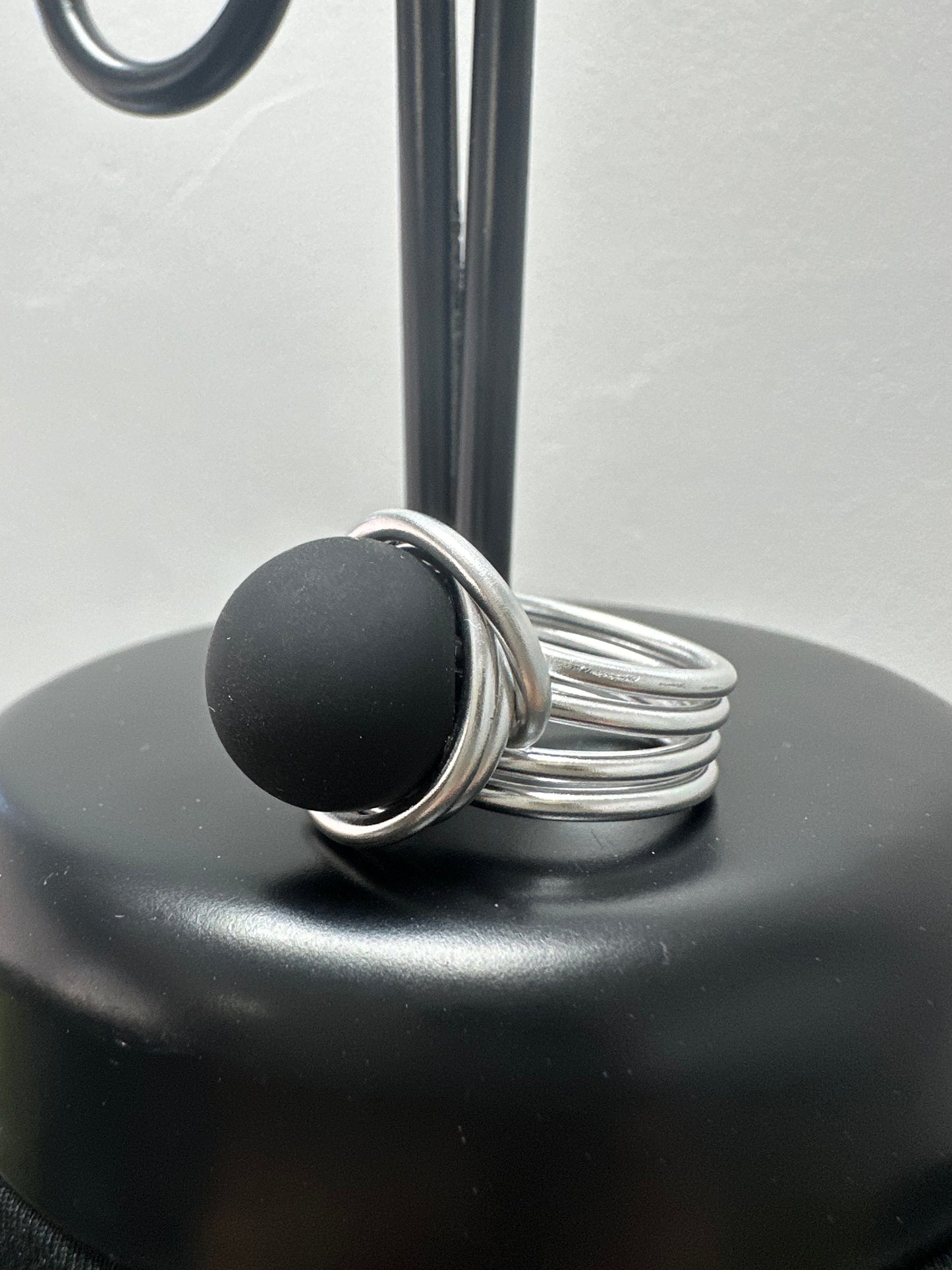 Black Acorn Ring