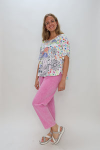 Birds Short Sleeve Apple Top