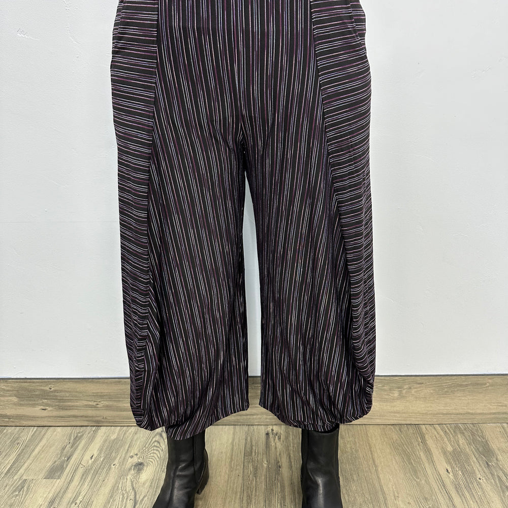 Raisin Purple and Black Stripe Jade Pant