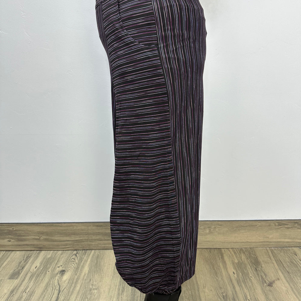 Raisin Purple and Black Stripe Jade Pant