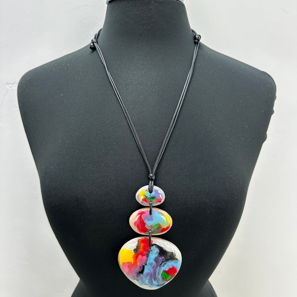 Acrylic Paint Pendant Necklace