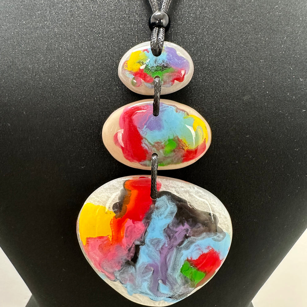 Acrylic Paint Pendant Necklace