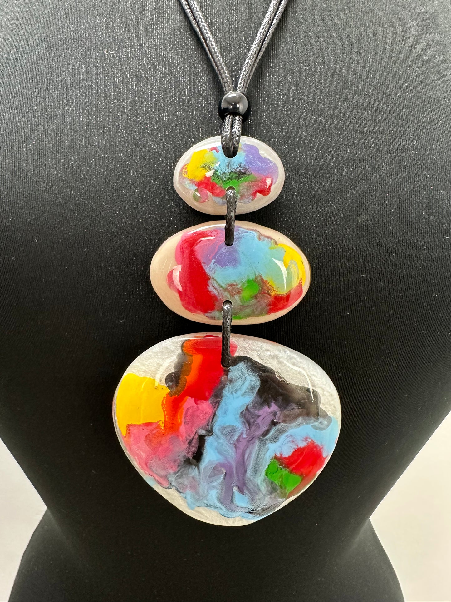 Acrylic Paint Pendant Necklace