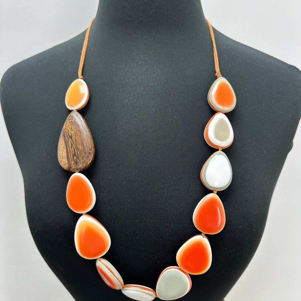 
                  
                    Orange Wood Natural Beads Adjustable Necklace
                  
                