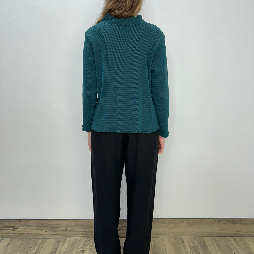 
                  
                    Teal Mock Neck Long Sleeve Top
                  
                