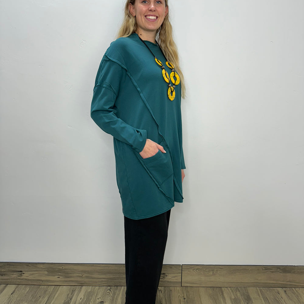 
                  
                    Teal Long Sleeve  Fleece Tunic
                  
                