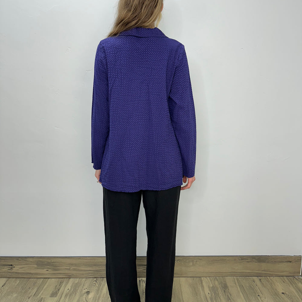 
                  
                    Violet Honeycomb Mock Neck Top
                  
                