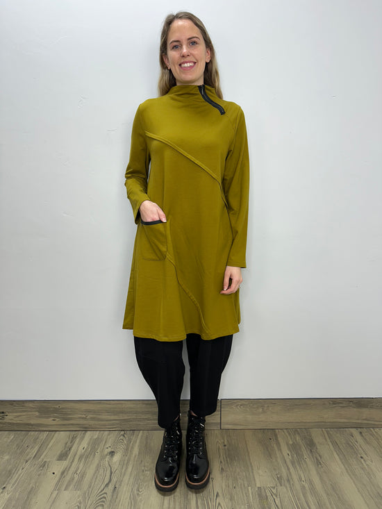 Marsh Avocado Long Sleeve French Terry Dress