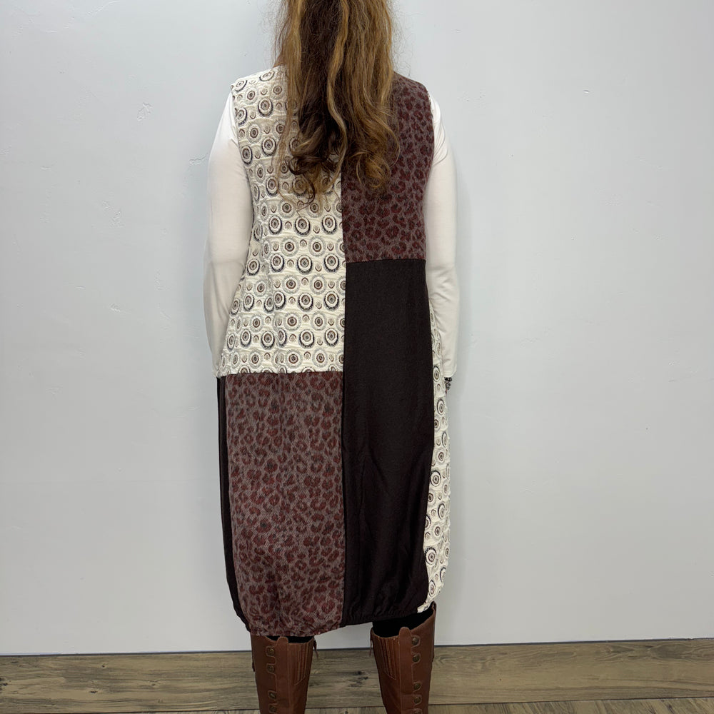 
                  
                    Brown Mix Sleeveless Alessandra Dress
                  
                