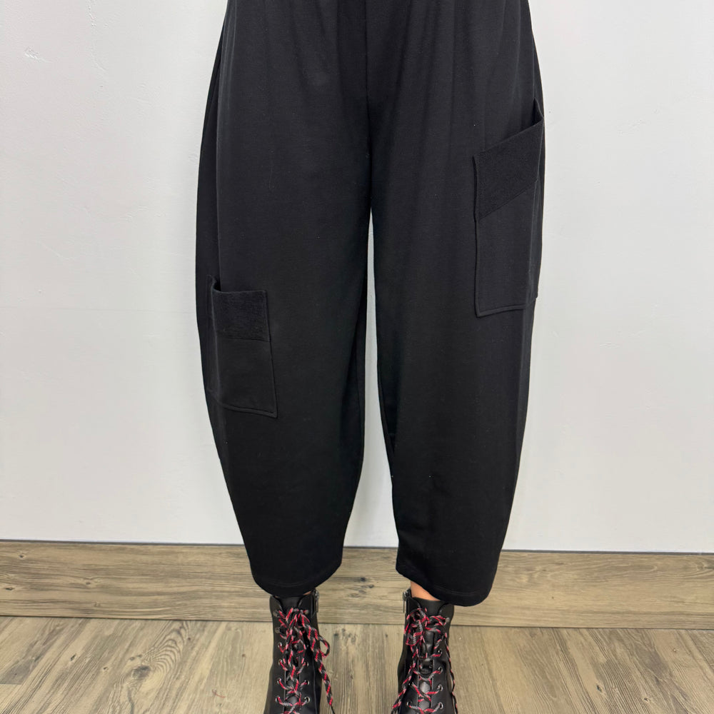 Black French Terry Two Pocket Pant