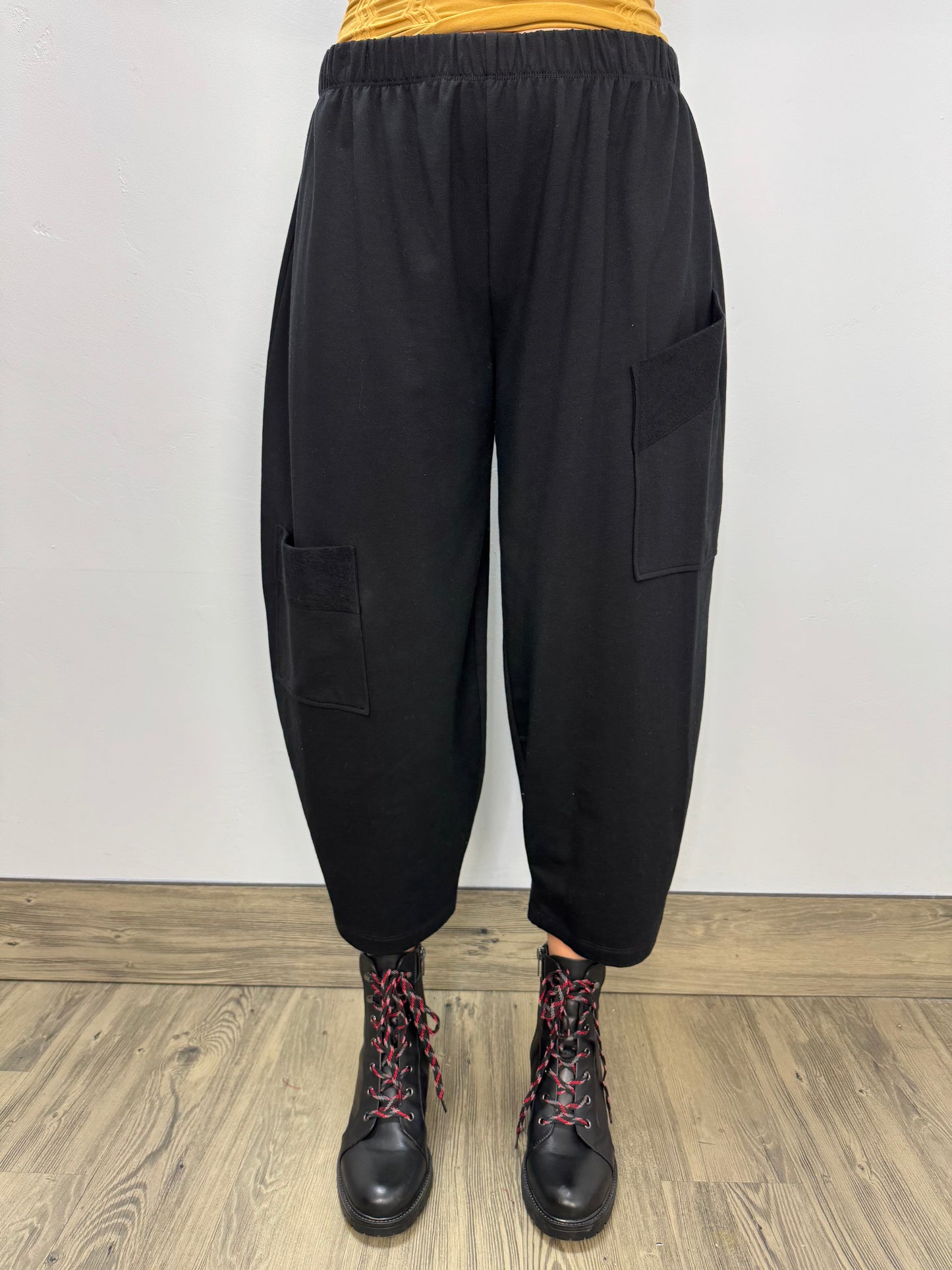 Black French Terry Two Pocket Pant