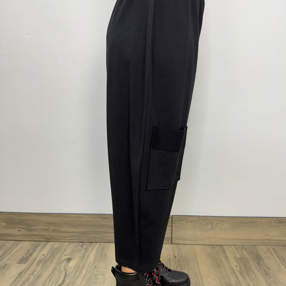 Black French Terry Two Pocket Pant