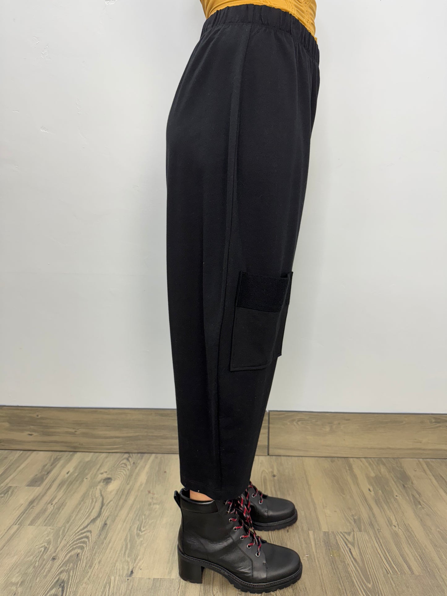 Black French Terry Two Pocket Pant