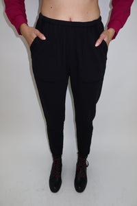 Black Narrow Leg Jogger Pant