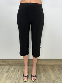 Black Capri with Side Buttons