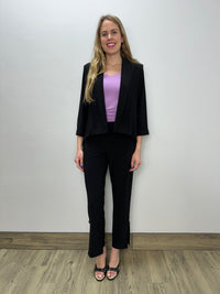 Black ITY with Chiffon Back Blazer Jacket