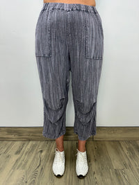 Cobblestone Striped Gray Textured Pant