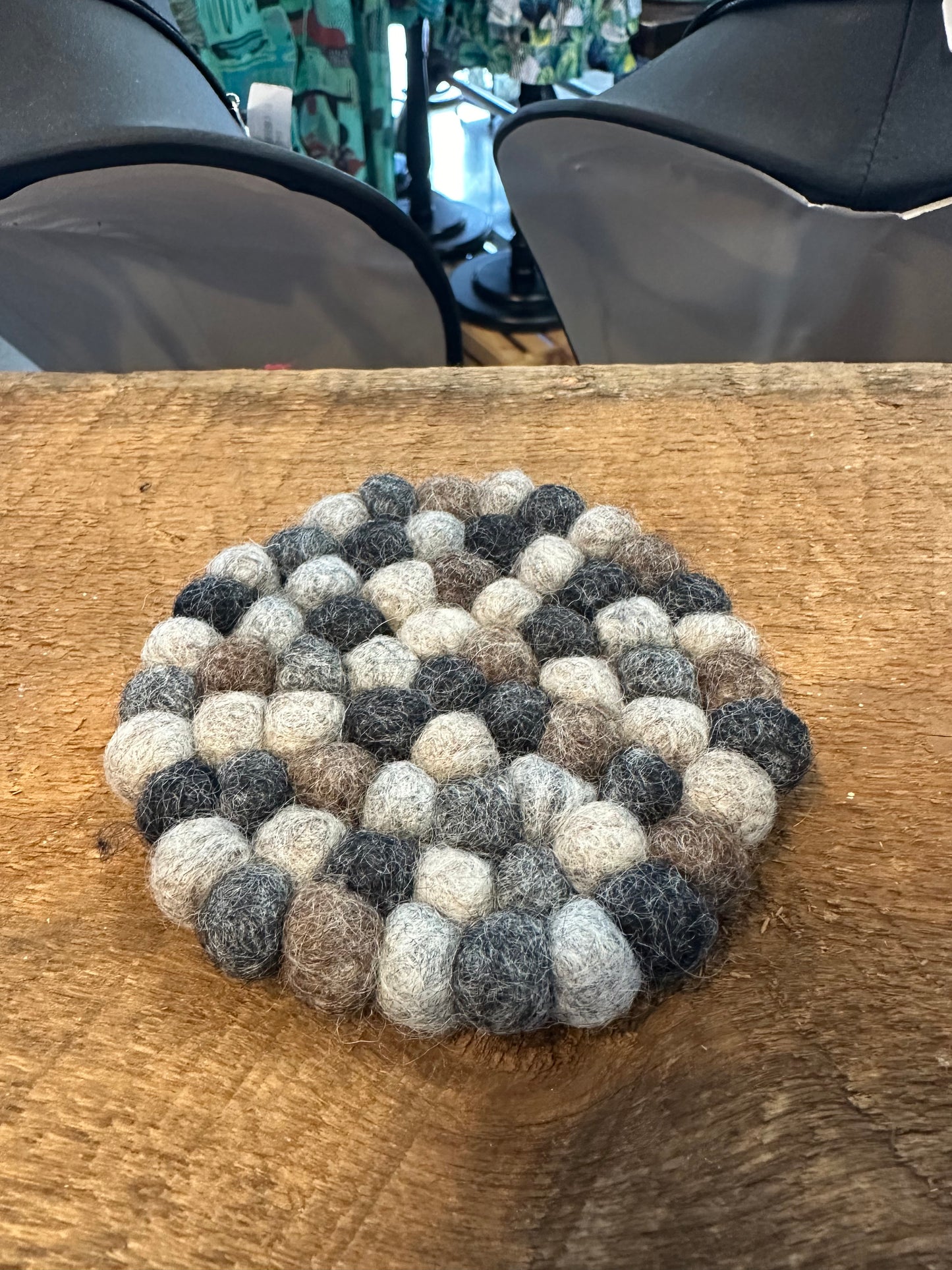 Wool Felt Coasters - Gray