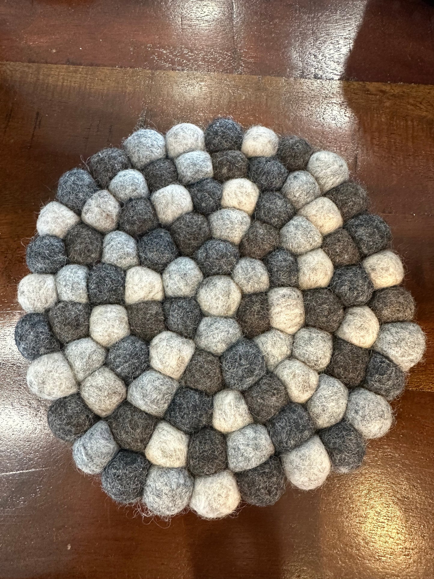 Wool Felt Trivet Hotpads - Gray