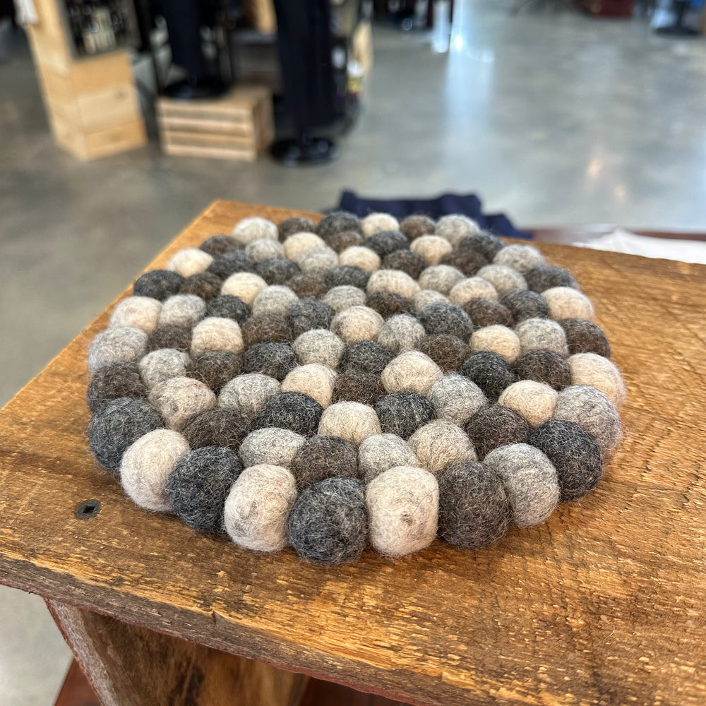 Wool Felt Trivet Hotpads - Gray