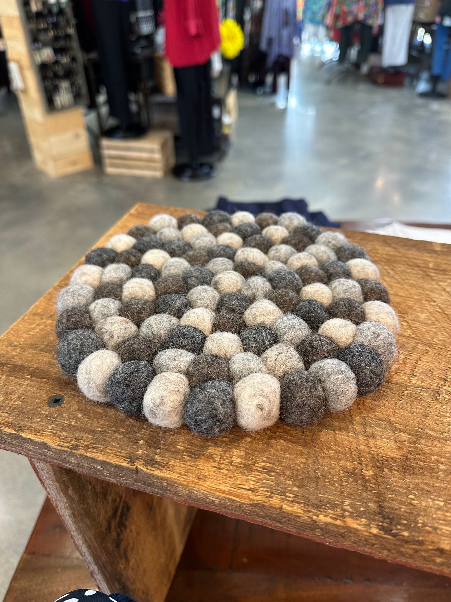 Wool Felt Trivet Hotpads - Gray