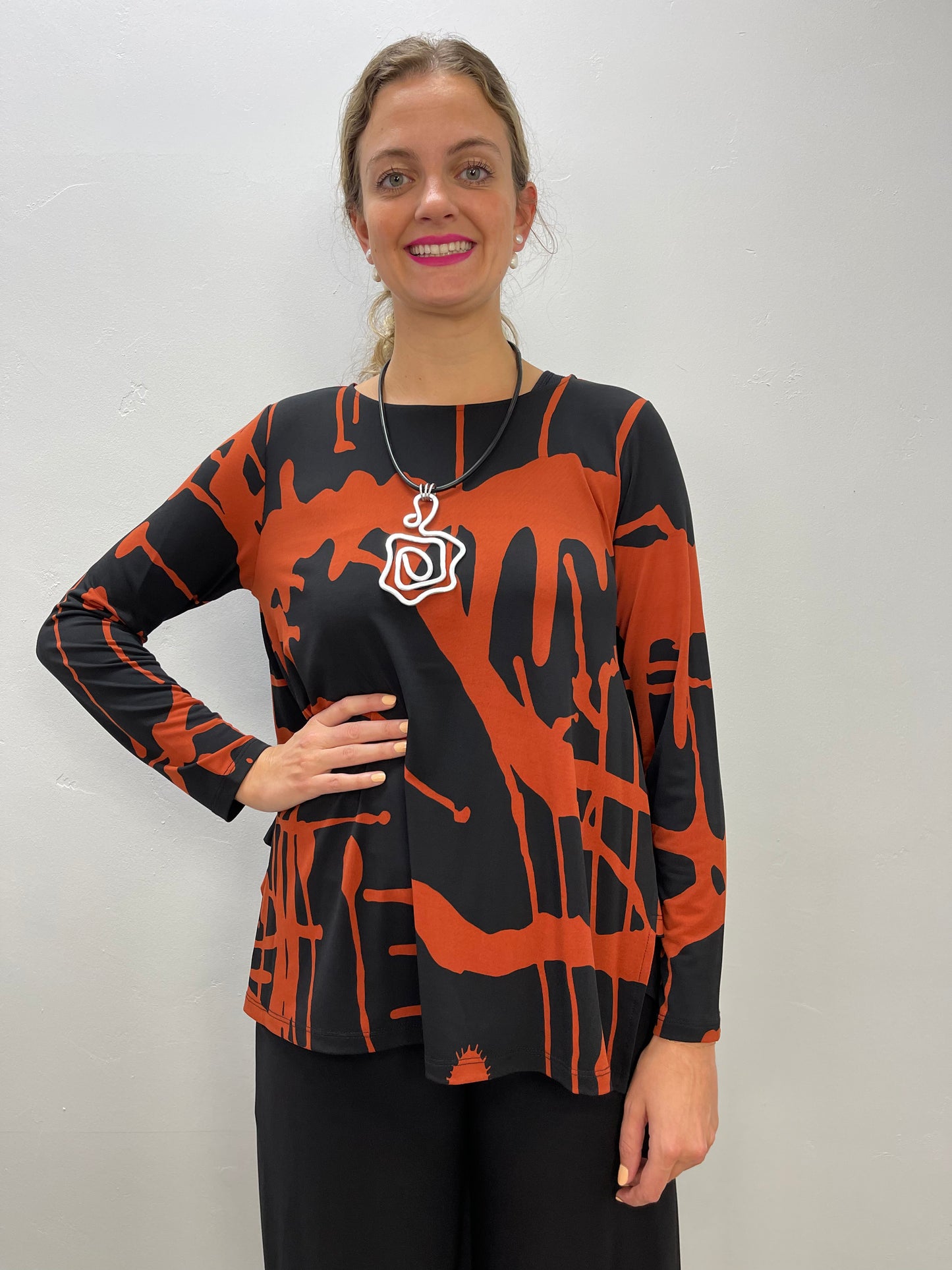 Paprika Reanna Pattern Top