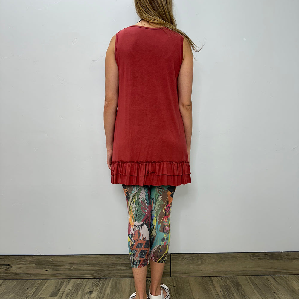 
                  
                    Modal Double Ruffle Tank - Paprika
                  
                