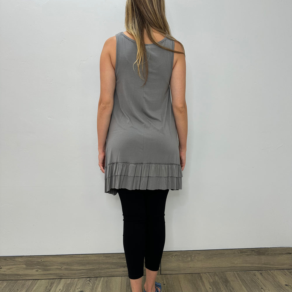 
                  
                    Gray Modal Double Ruffle Extender
                  
                