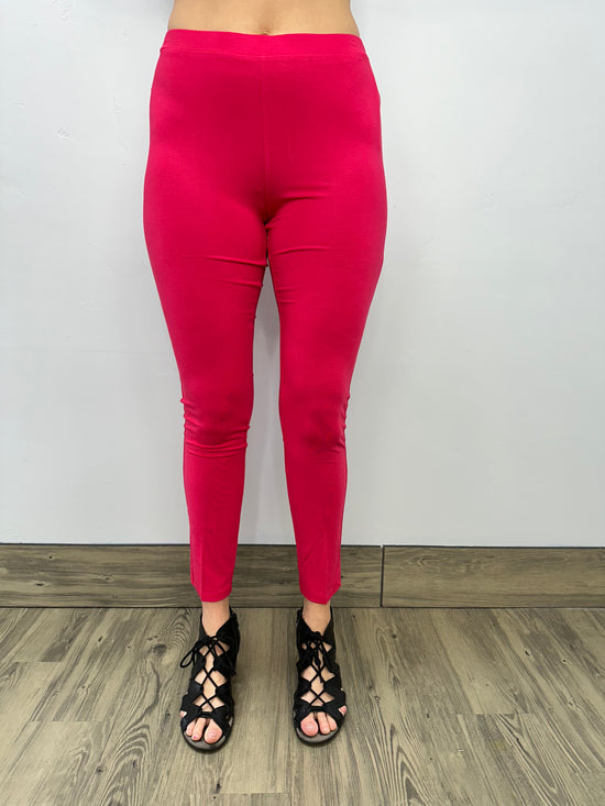 Load image into Gallery viewer, Fuchsia Bamboo Jersey Knit Legging
