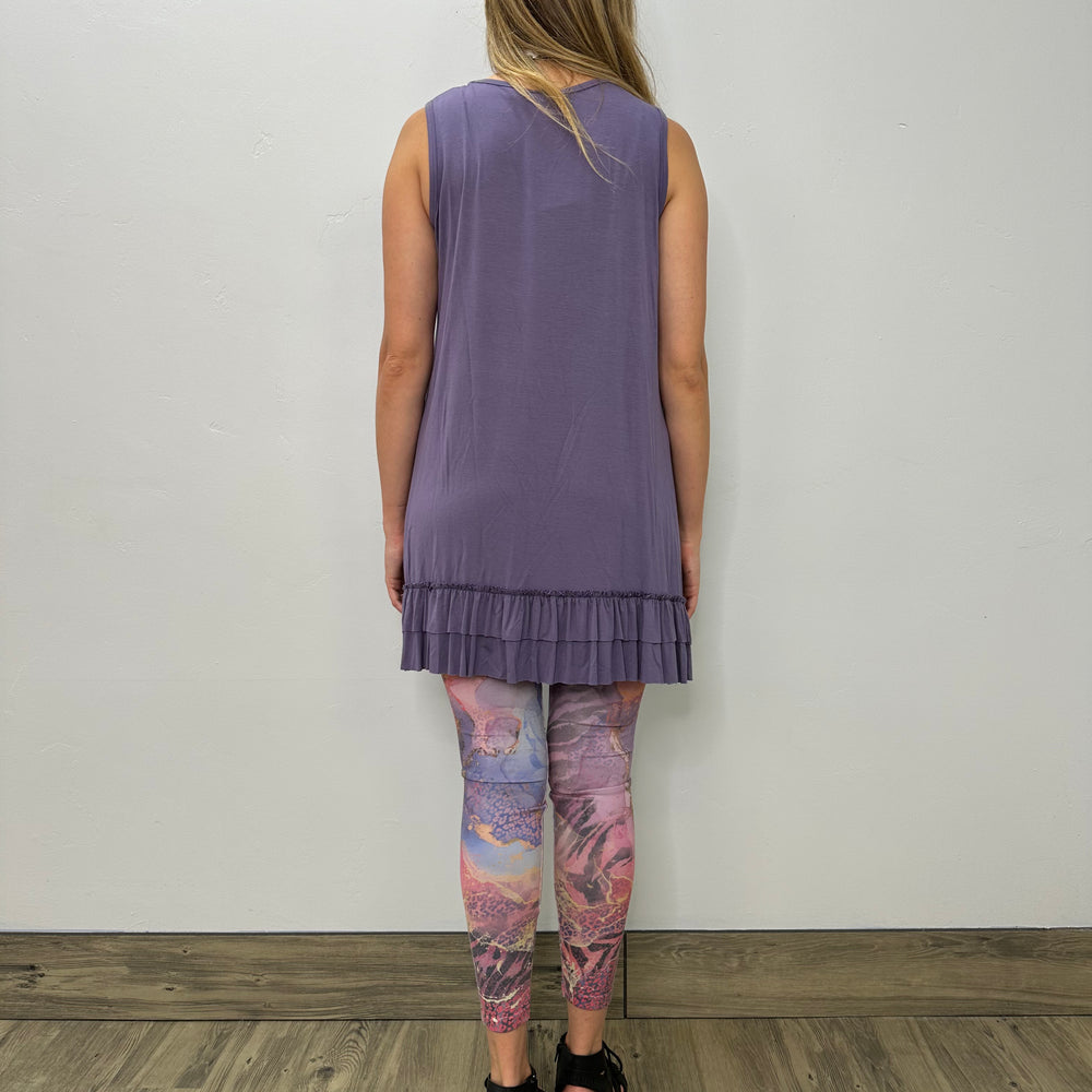 Modal Double Ruffle Tank - Lavender