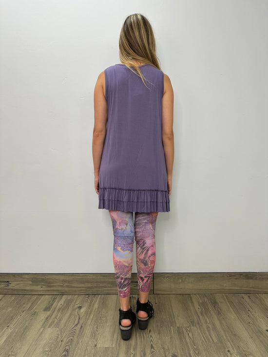 Modal Double Ruffle Tank - Lavender