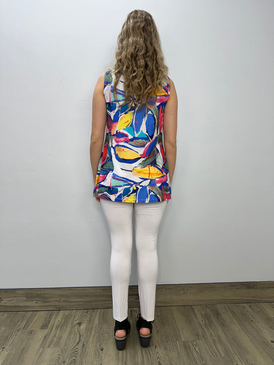Load image into Gallery viewer, Printed ITY Sleeveless Cowl Neck Tunic
