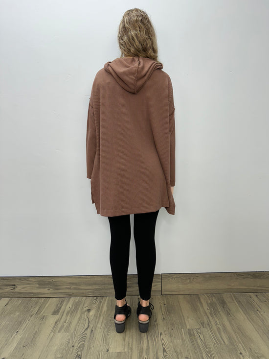 Brown Two Pocket Hoodie Sweatshirt