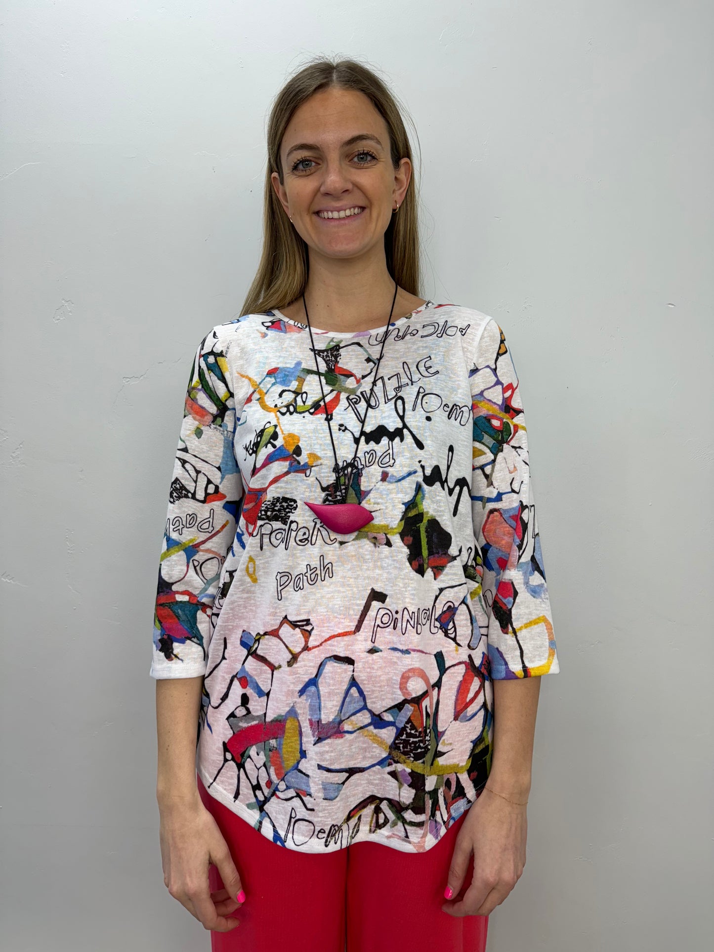 Splatter 3/4 Tunic Top