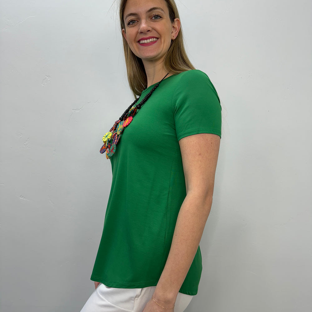 
                  
                    Emerald Short Sleeve Scoop Neck Bamboo Tunic
                  
                