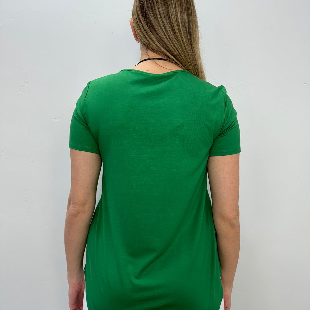 Emerald Short Sleeve Scoop Neck Bamboo Tunic