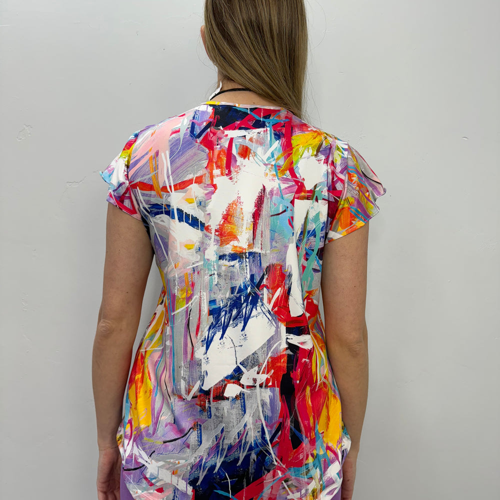 
                  
                    Colorful Graffiti V-Neck Top
                  
                