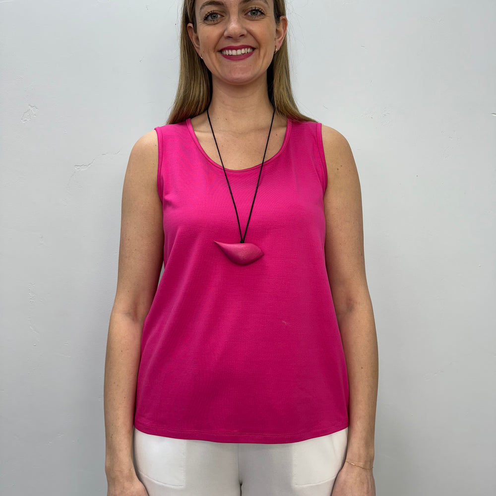 Azalea Sleeveless Scoop Neck Bamboo Tunic