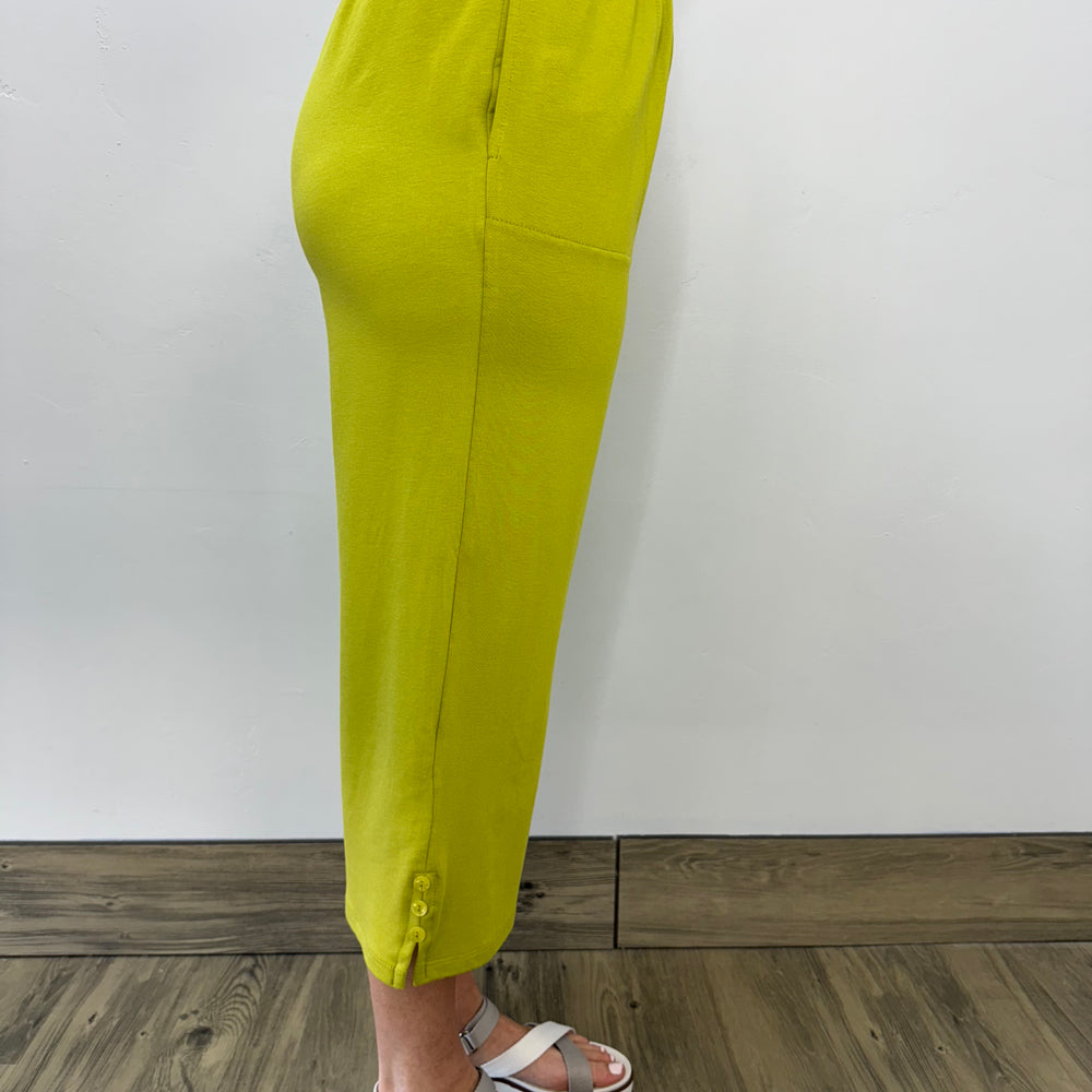 
                  
                    Lime Bamboo Terry Capri with Button Detail
                  
                