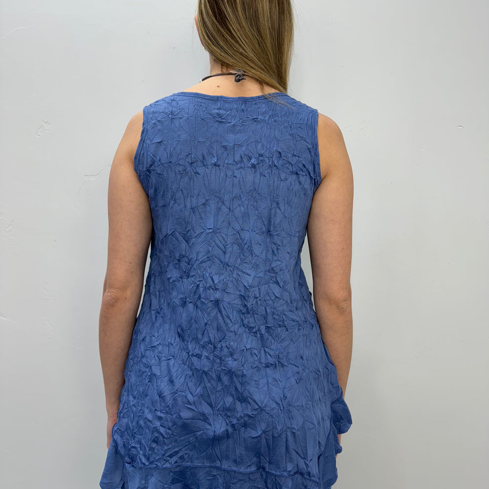 
                  
                    Indigo Blue Crinkle Tank
                  
                