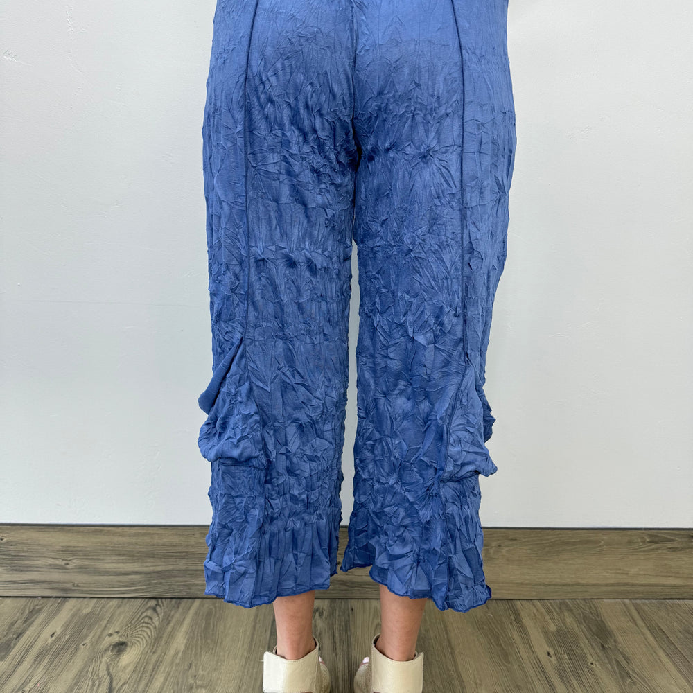 
                  
                    Indigo Crinkle Crop Pant with Pockets
                  
                