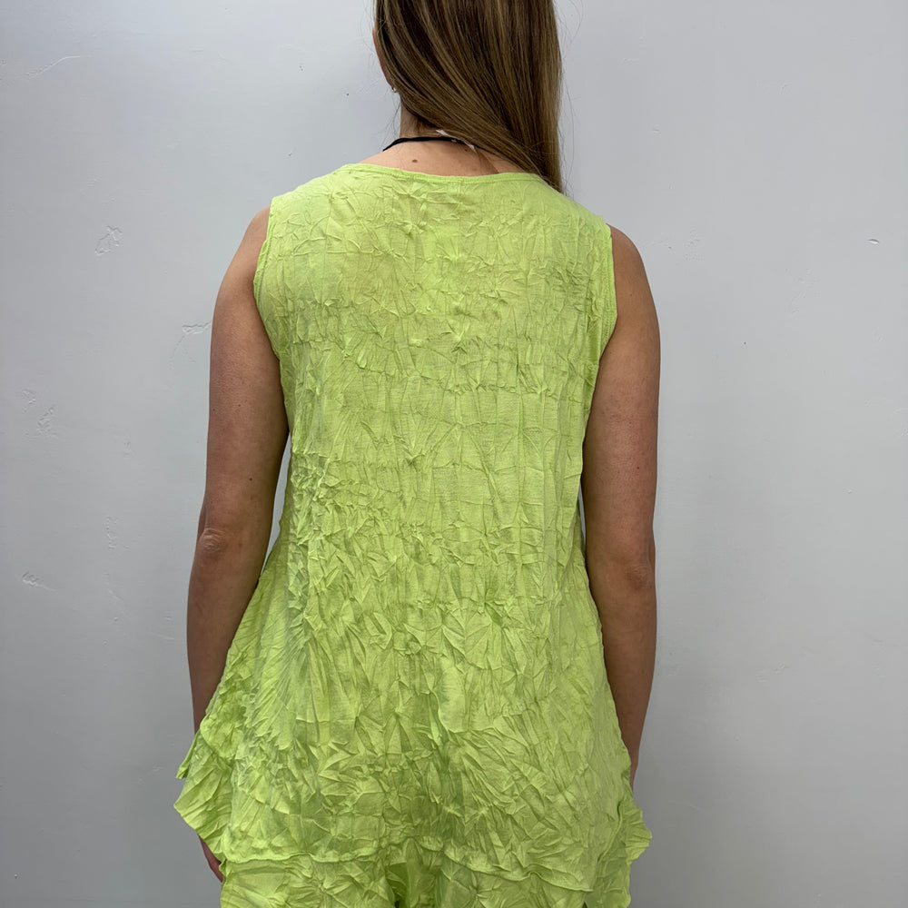 
                  
                    Lime Green Crinkle Tank
                  
                