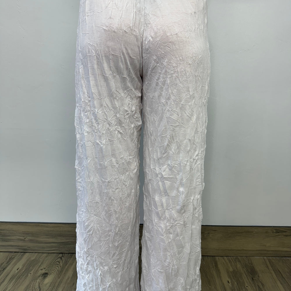 
                  
                    White Long Full Length Crinkle Pant
                  
                