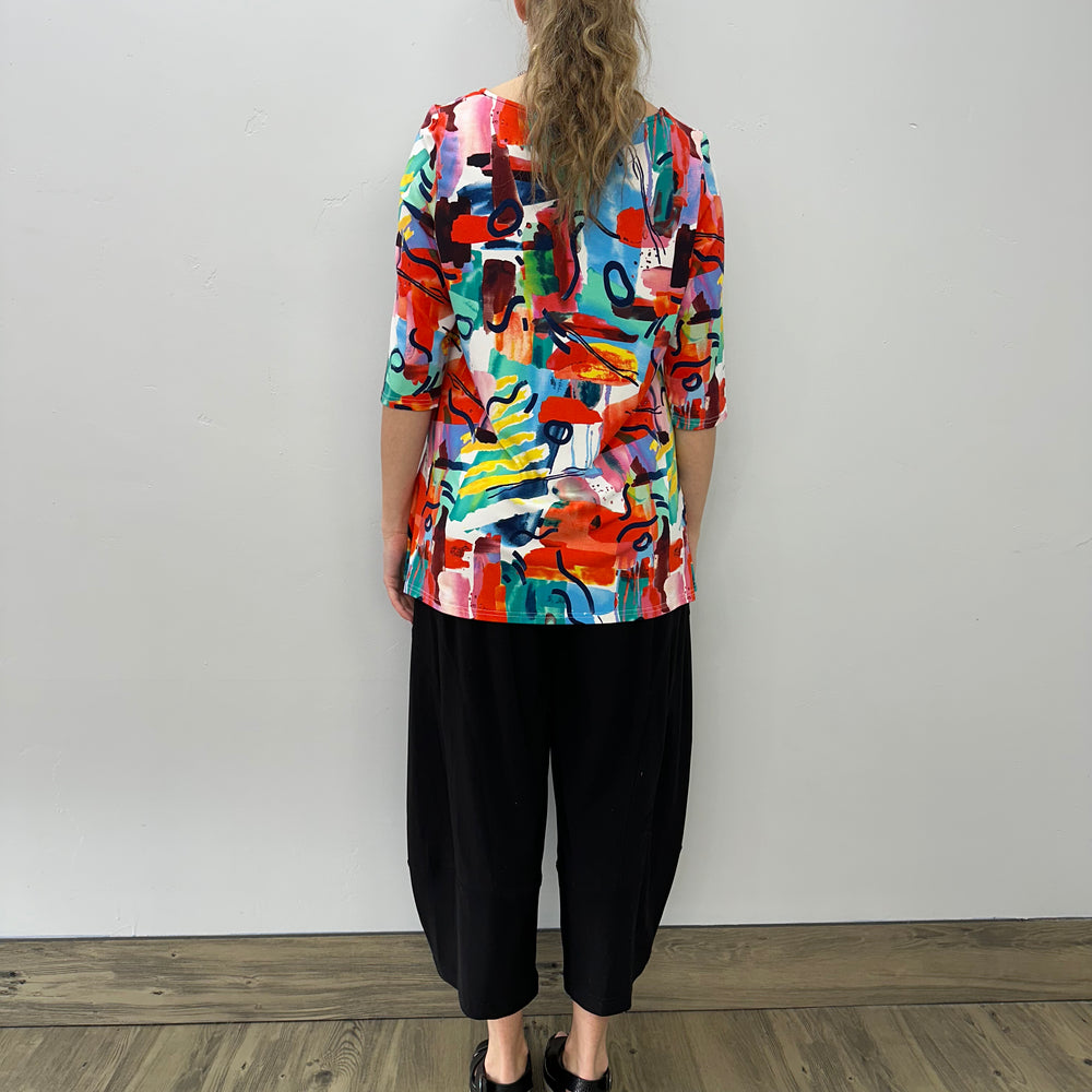 
                  
                    Multi Color Printed Modal 3/4 Sleeve Tunic
                  
                